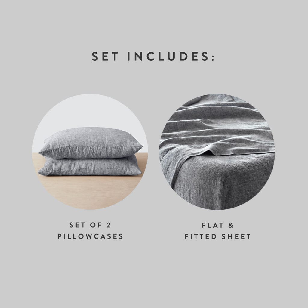 Stonewashed Linen Sheet Set - Image 39
