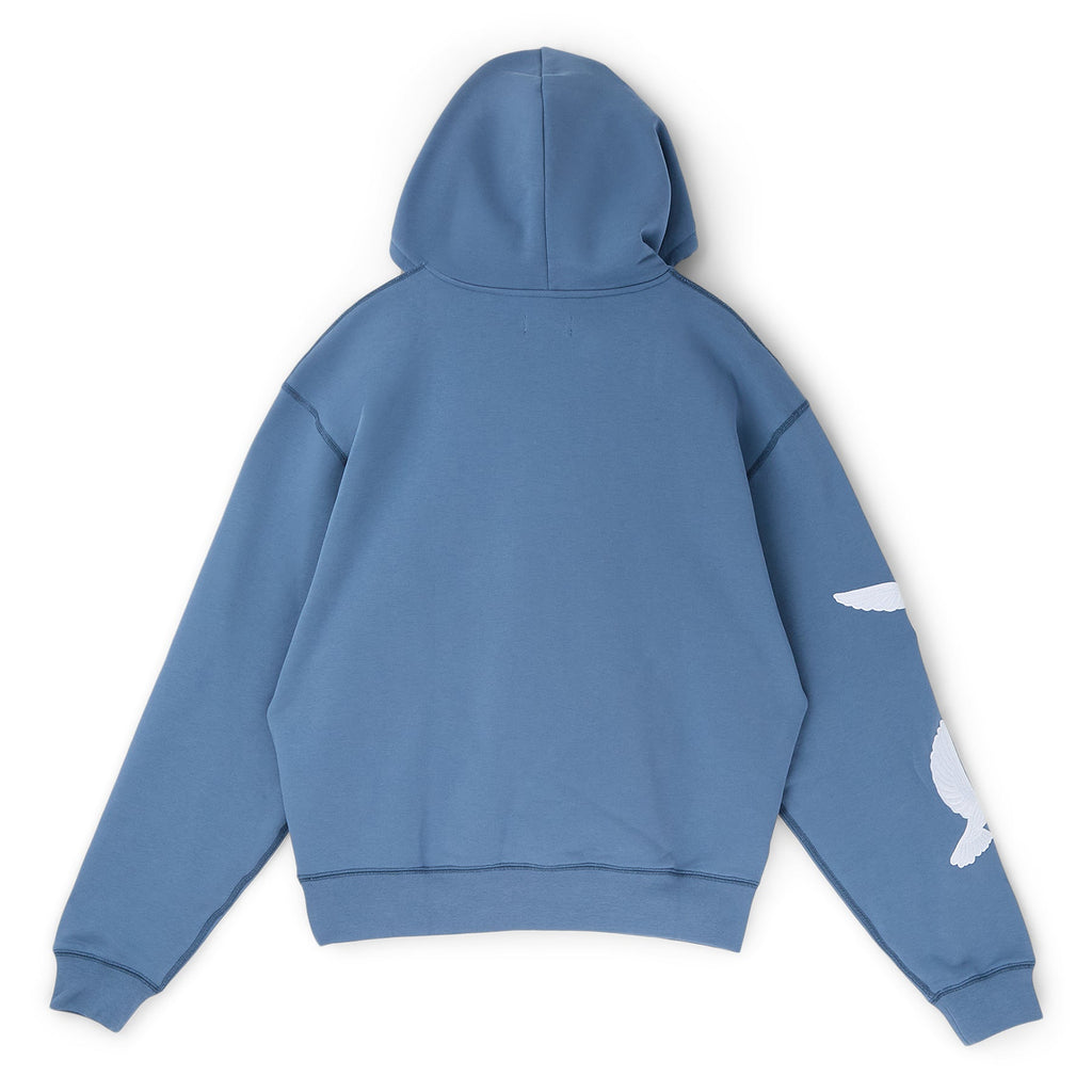 3.Paradis Flying Doves Hooded Sweater (Bluegrey) - Image 2