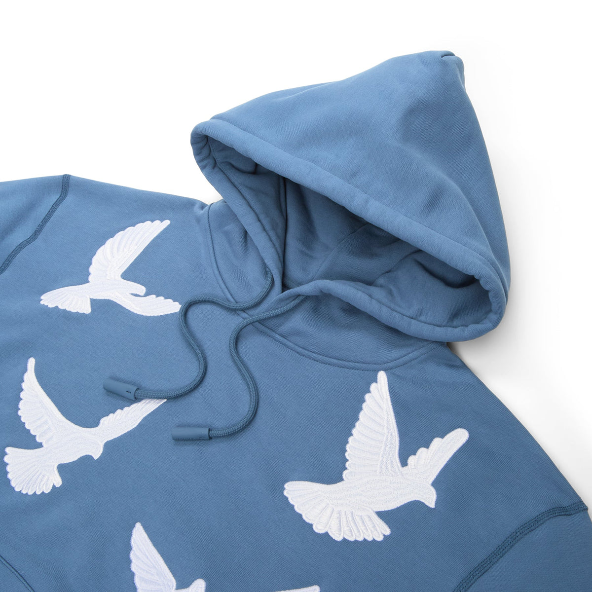 3.Paradis Flying Doves Hooded Sweater (Bluegrey) - Image 3
