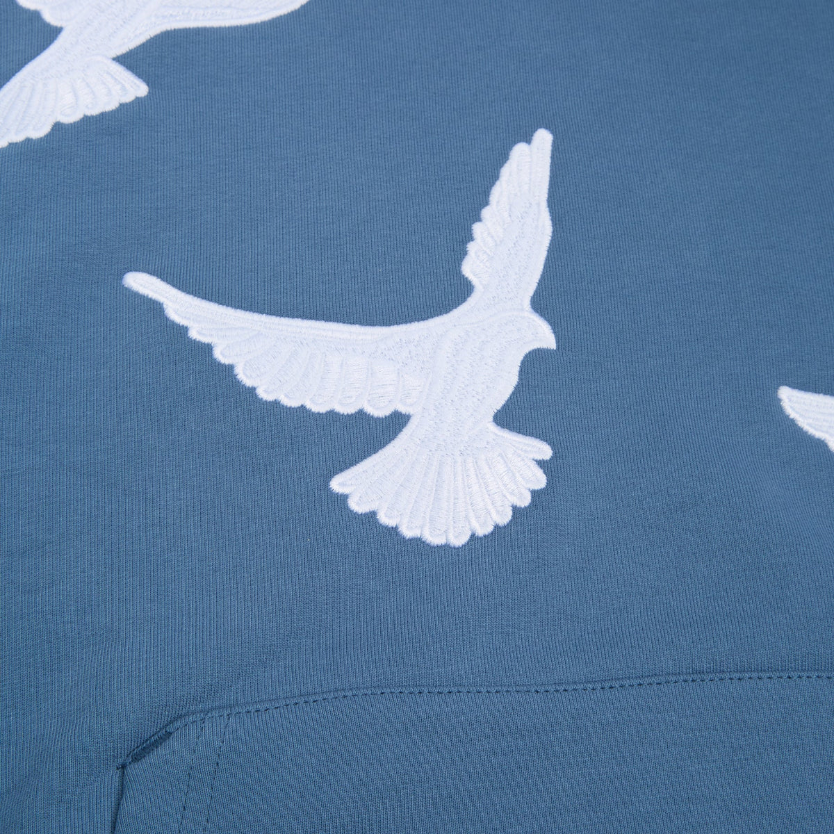 3.Paradis Flying Doves Hooded Sweater (Bluegrey) - Image 4