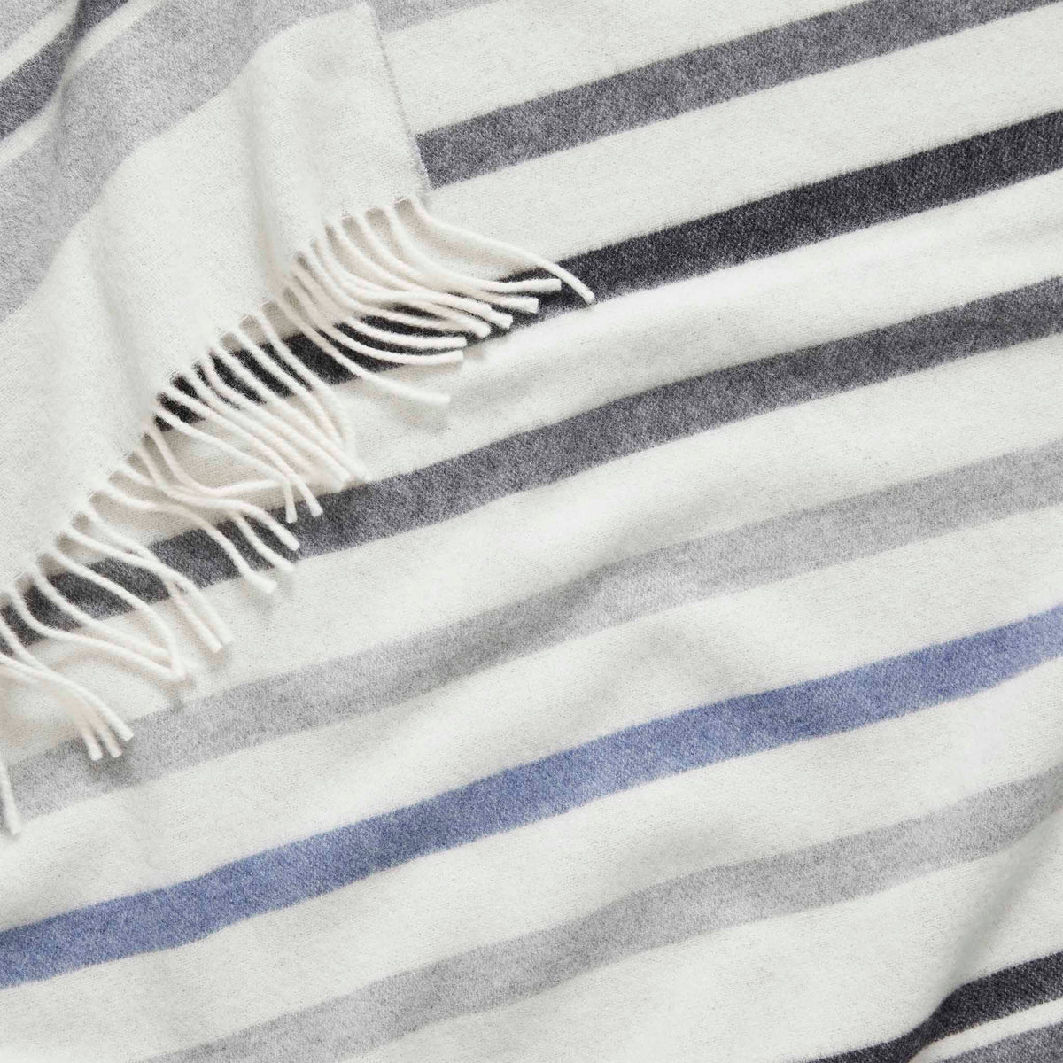 Striped Lambswool Throw Blanket - Image 3