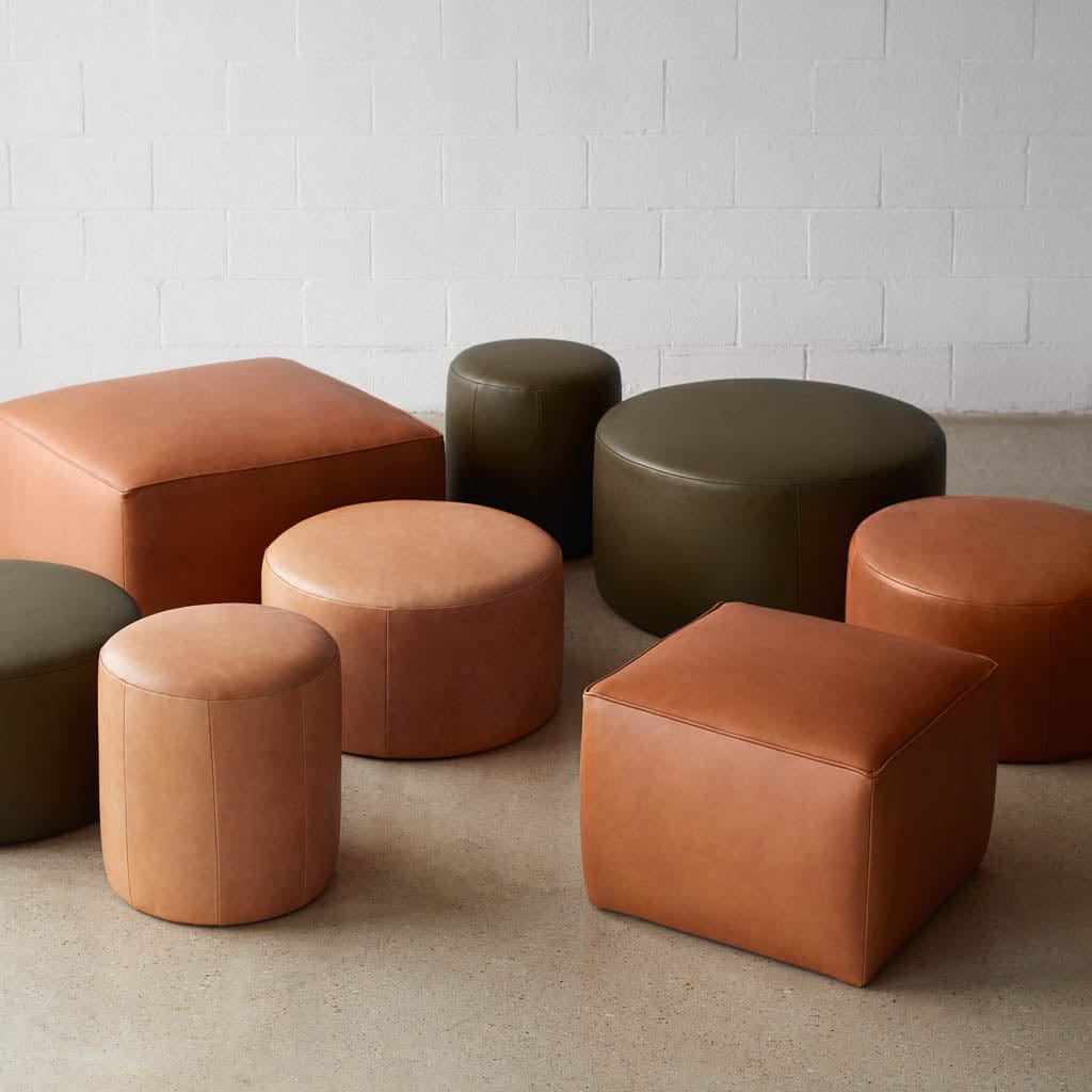 Torres Square Leather Ottoman - Medium & Large - Image 9