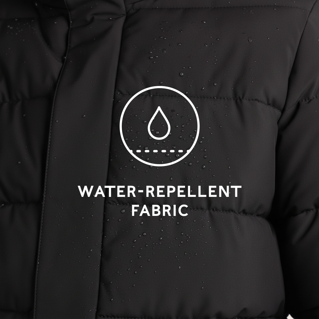 Tunnard Mens Short Shower Resistant Insulated Jacket - Black - Image 7