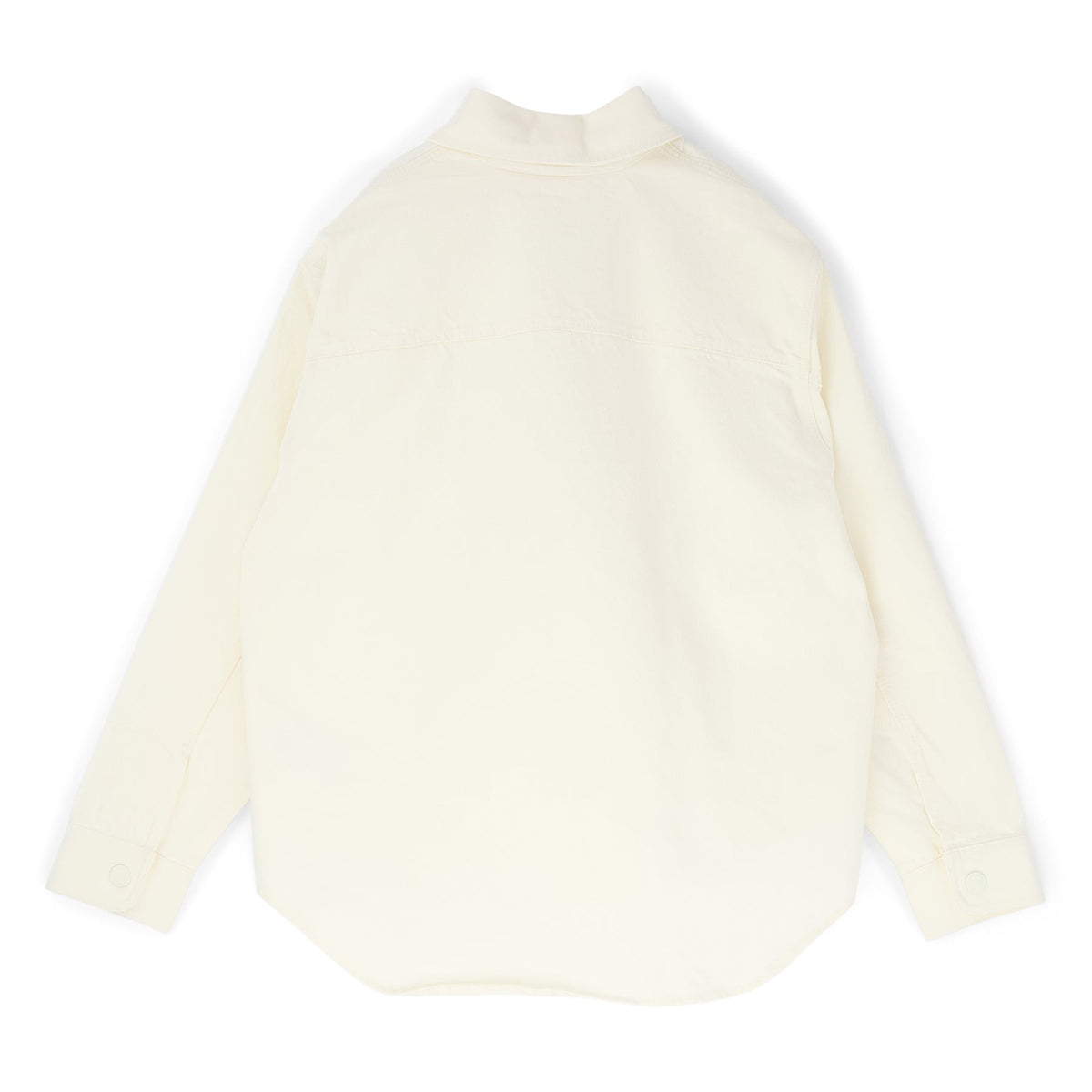 AMI Paris Overshirt With Knitted AMI De Couer (Blanc creme) - Image 2