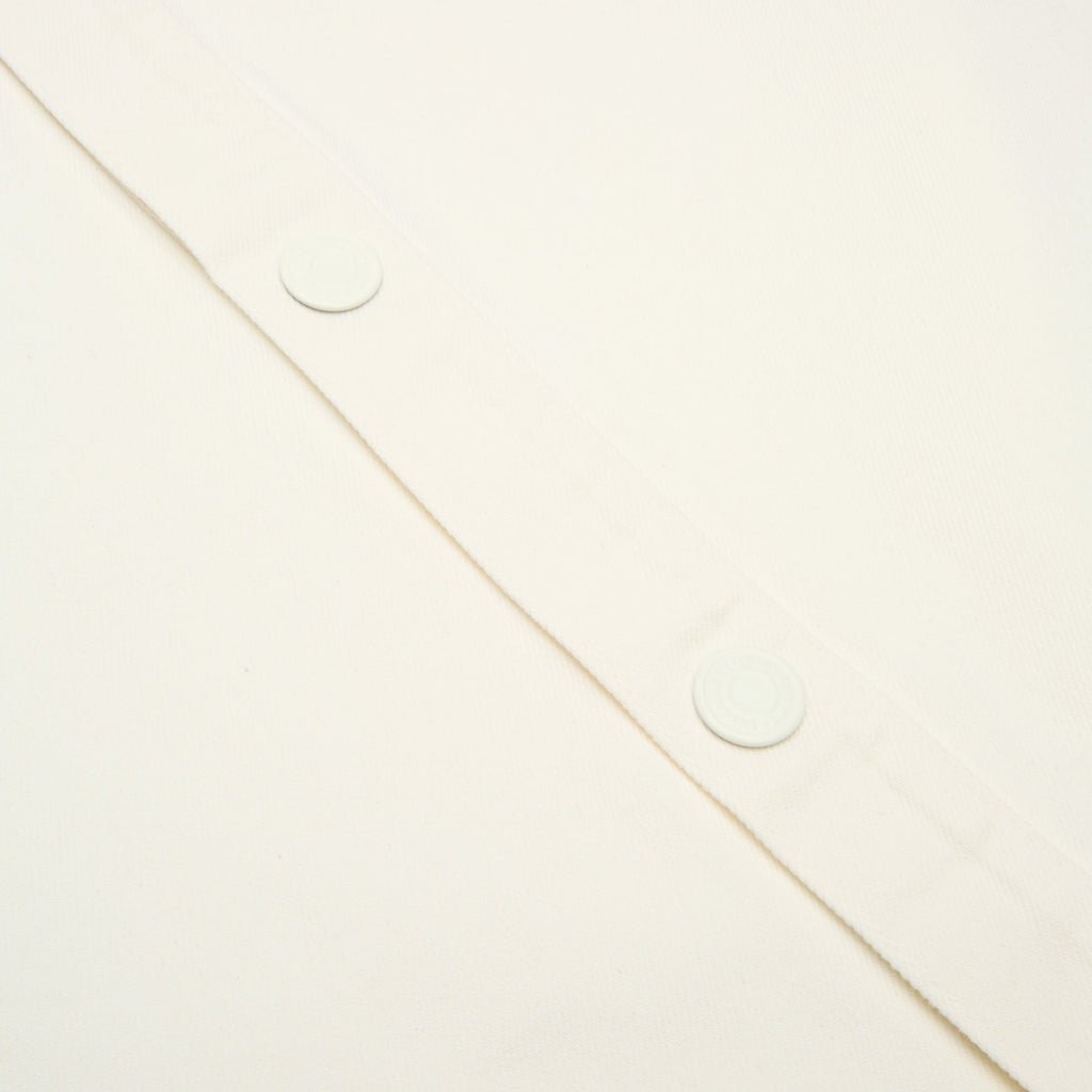 AMI Paris Overshirt With Knitted AMI De Couer (Blanc creme) - Image 4