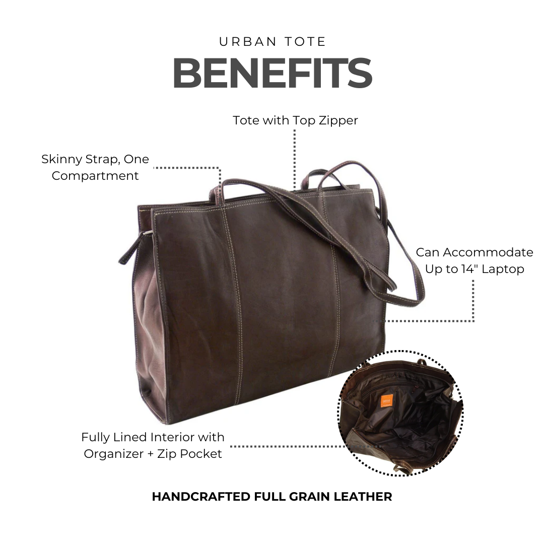 Urban Leather Tote Bag - Image 3