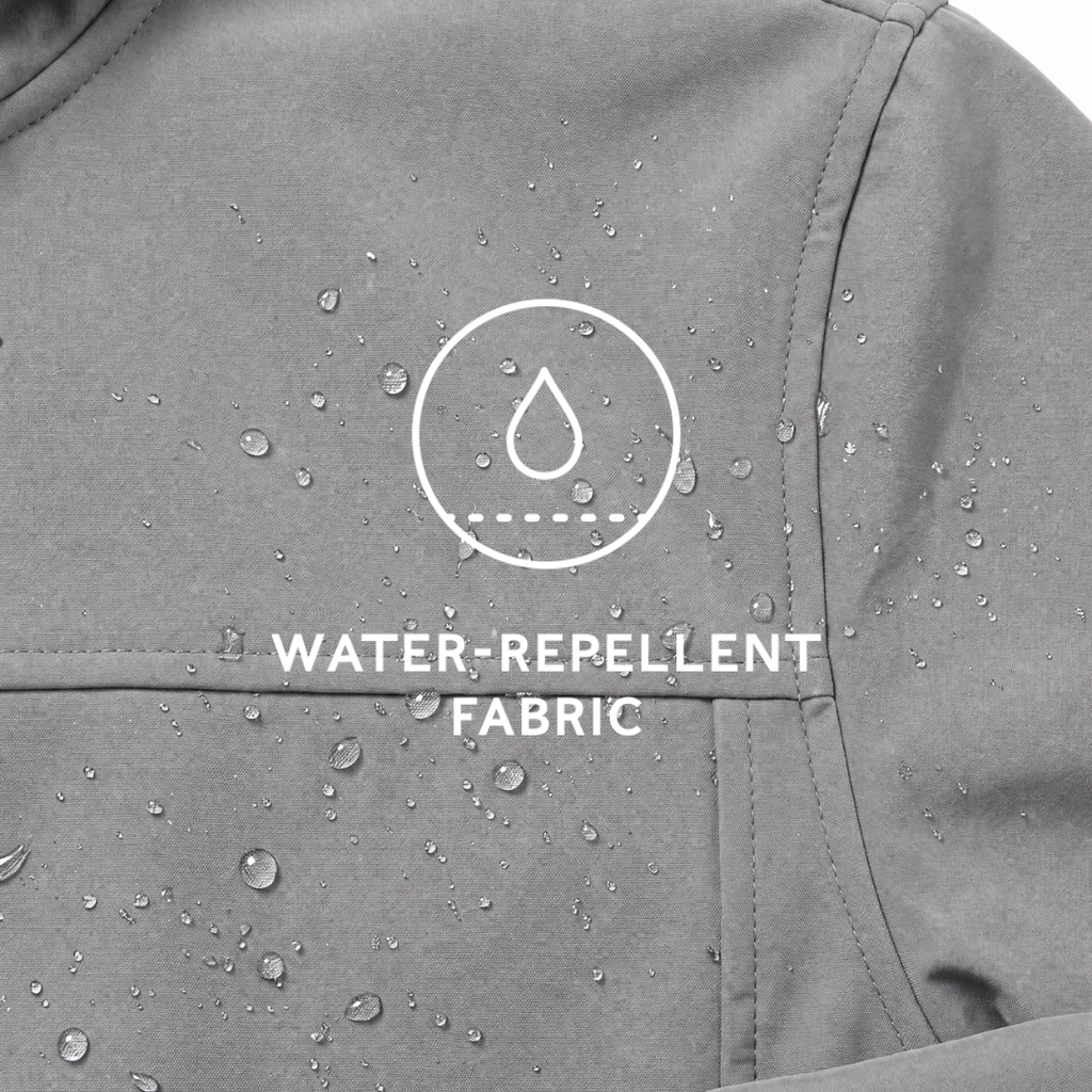 Feizor Mens Shower Resistant Softshell Jacket - Dark Grey Marl - Image 7