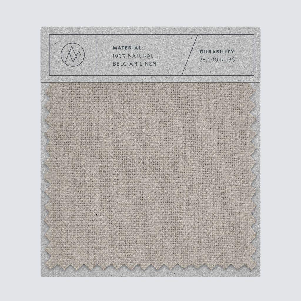 All-Natural Linen Upholstery Swatches - Flax