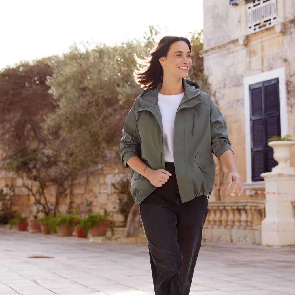 Vena Womens Waterproof Jacket - Pale Khaki - Image 2