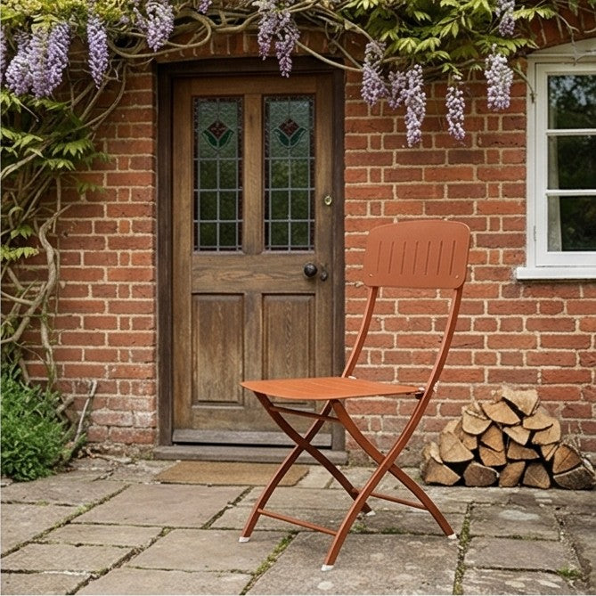 Venice 2 Seater Folding Bistro Set in Cayenne Orange - Image 6