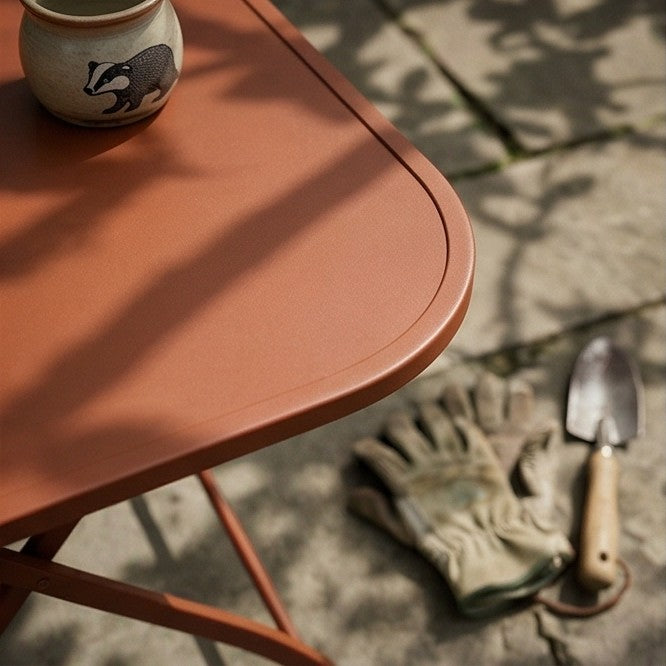 Venice 2 Seater Folding Bistro Set in Cayenne Orange - Image 3