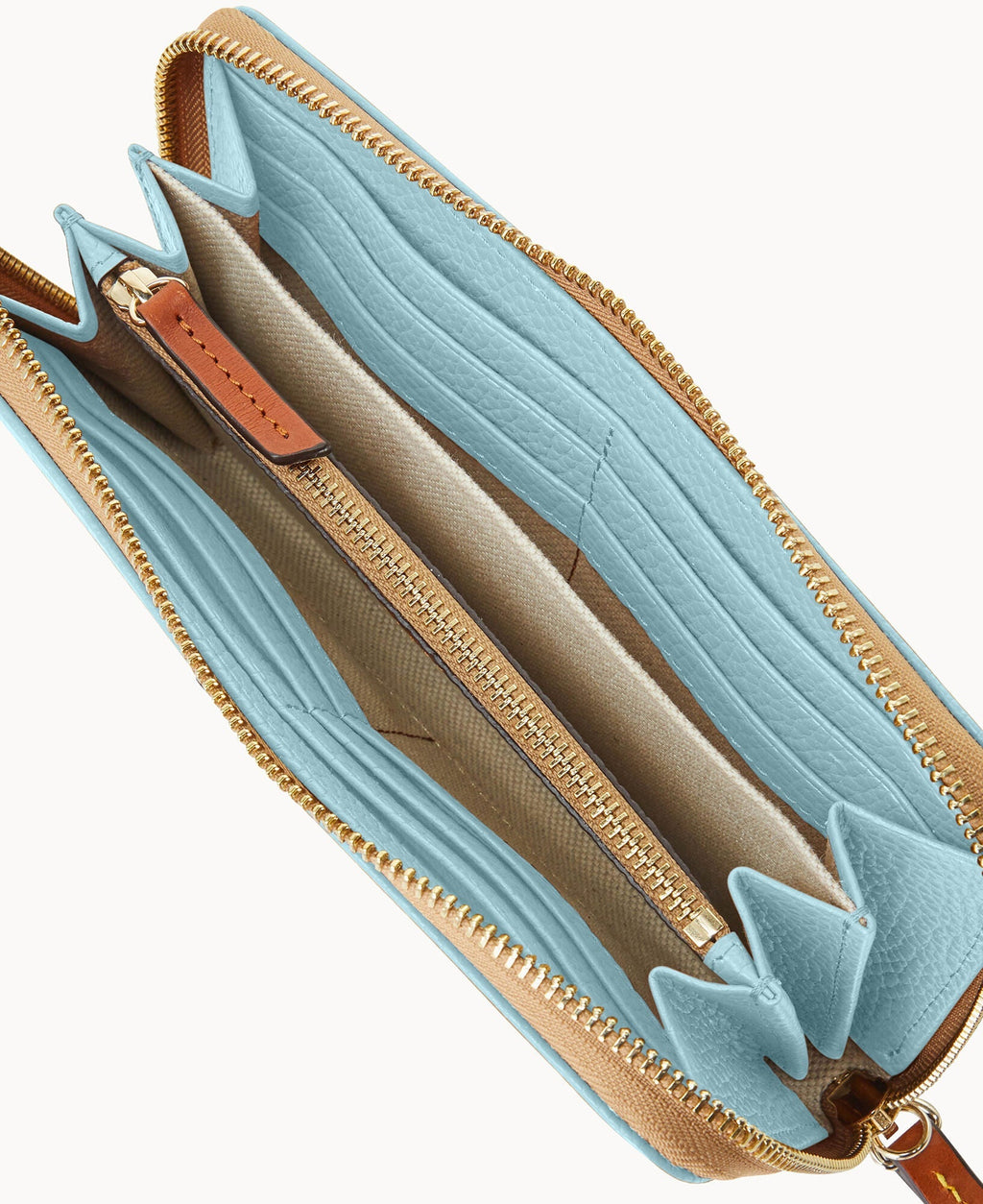 Pebble Grain Large Zip Around Wristlet - Image 21