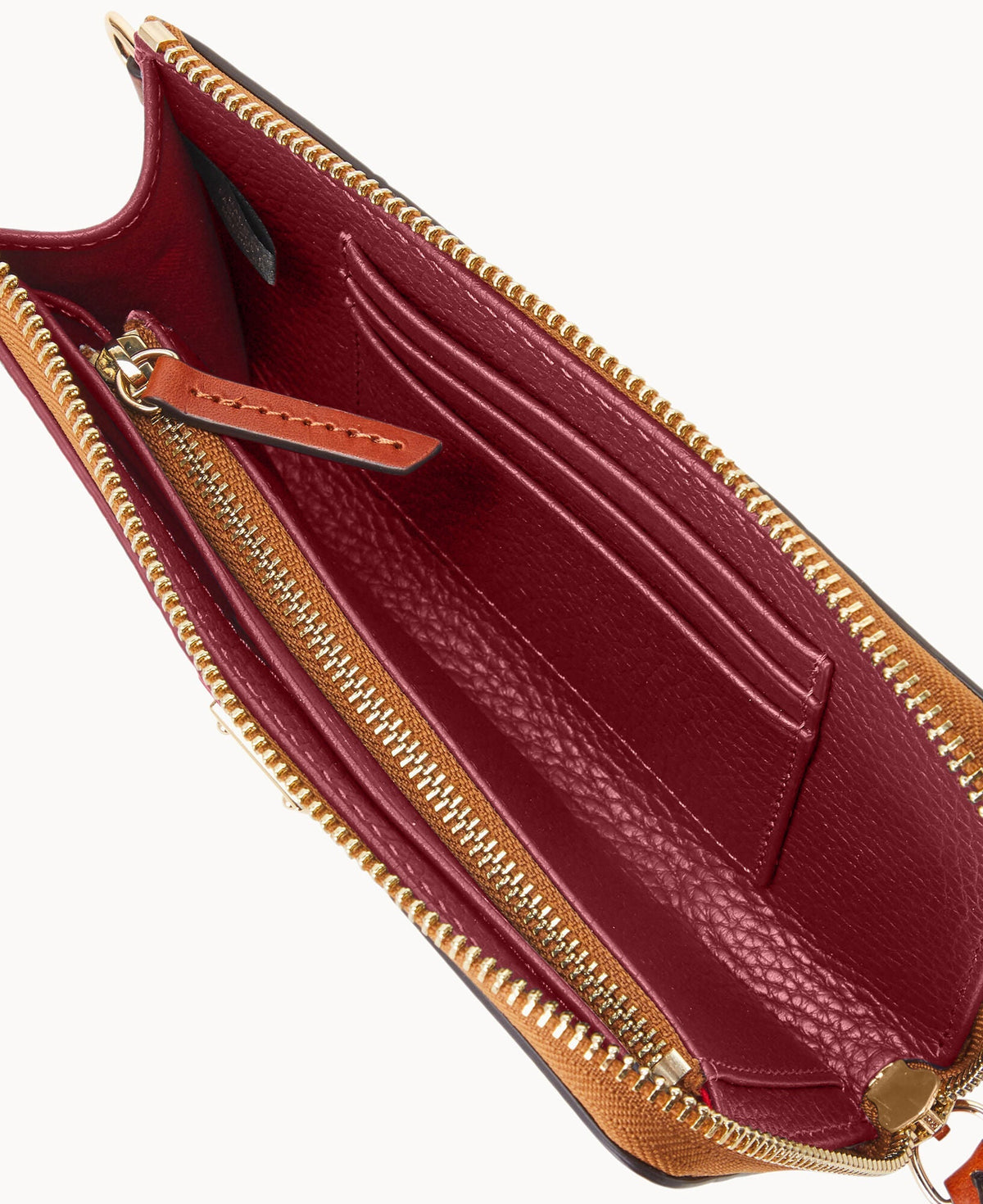 Pebble Grain Folded Zip Wristlet - Image 9
