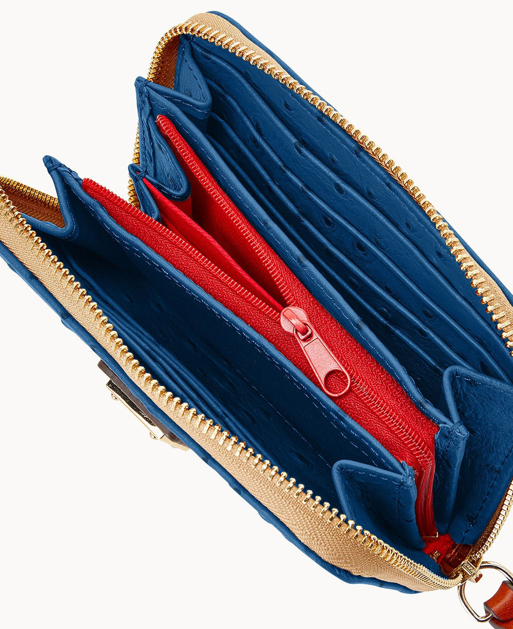 Ostrich Medium Zip Around Wallet - Image 9