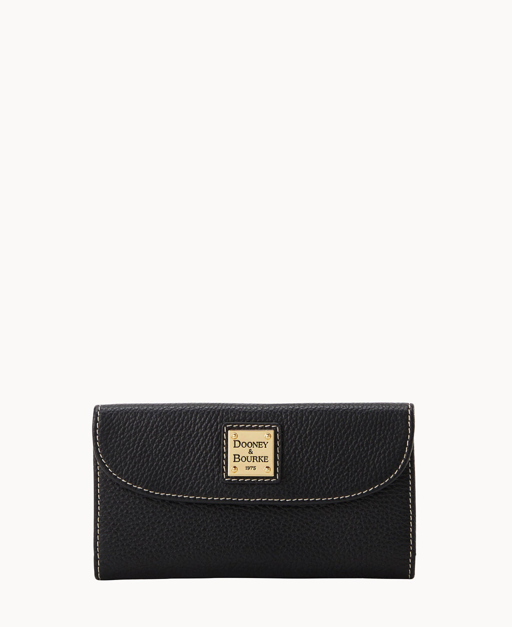 Lucca Leather Continental Clutch - Black