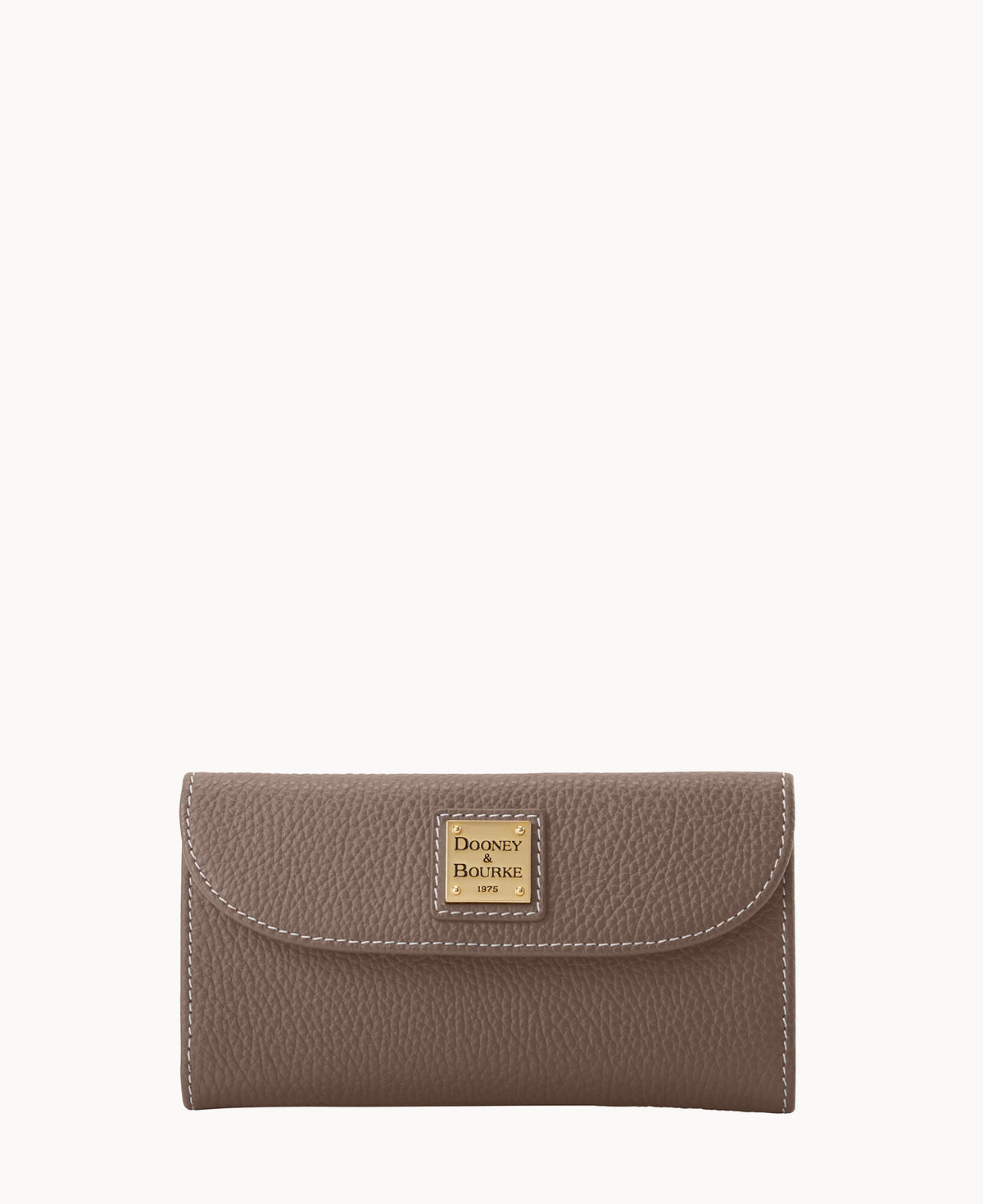 Lucca Leather Continental Clutch - Elephant