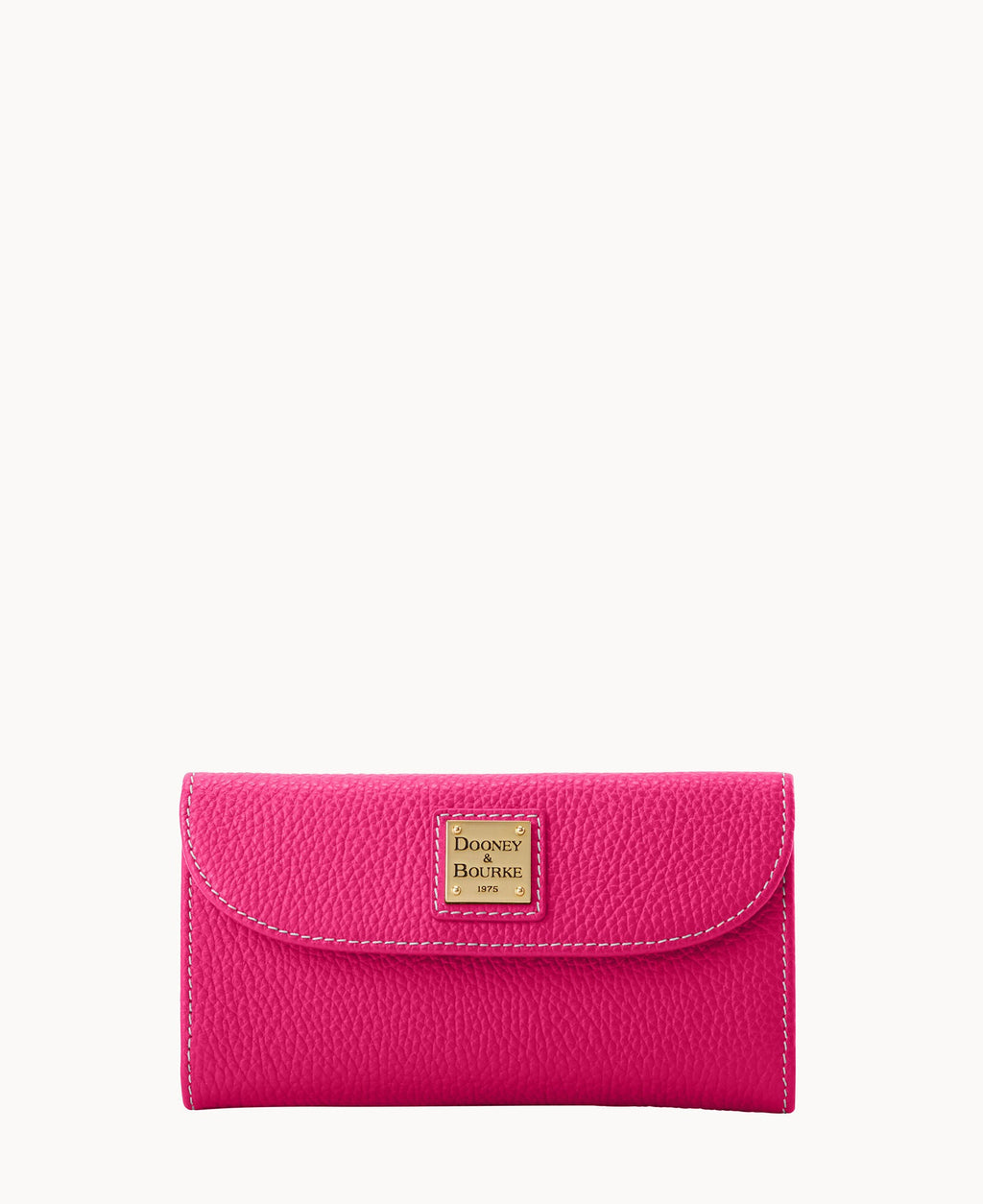 Lucca Leather Continental Clutch - Fuchsia