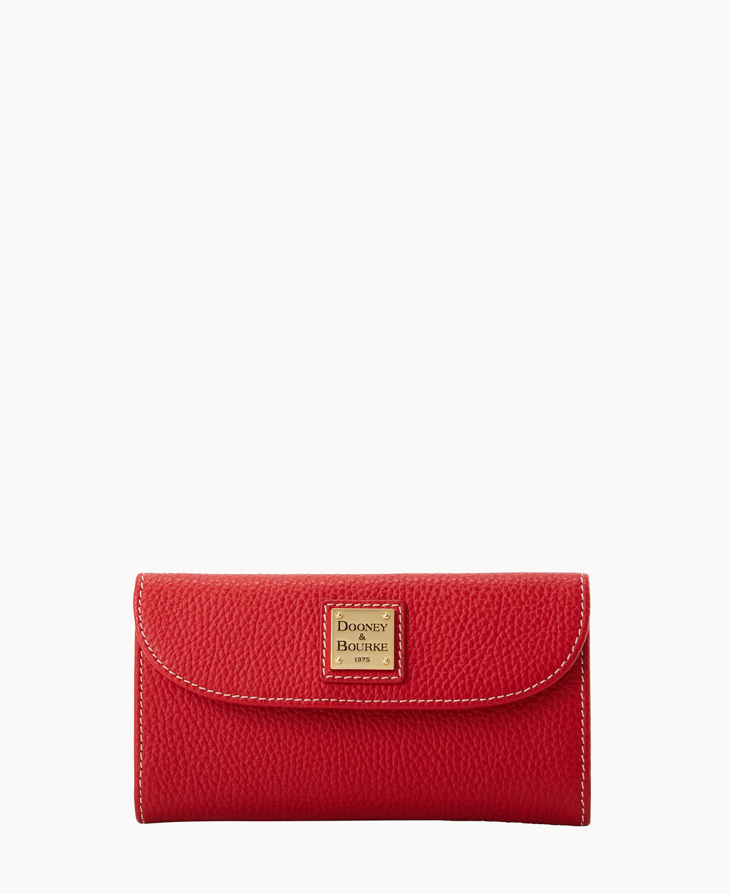 Lucca Leather Continental Clutch - Red