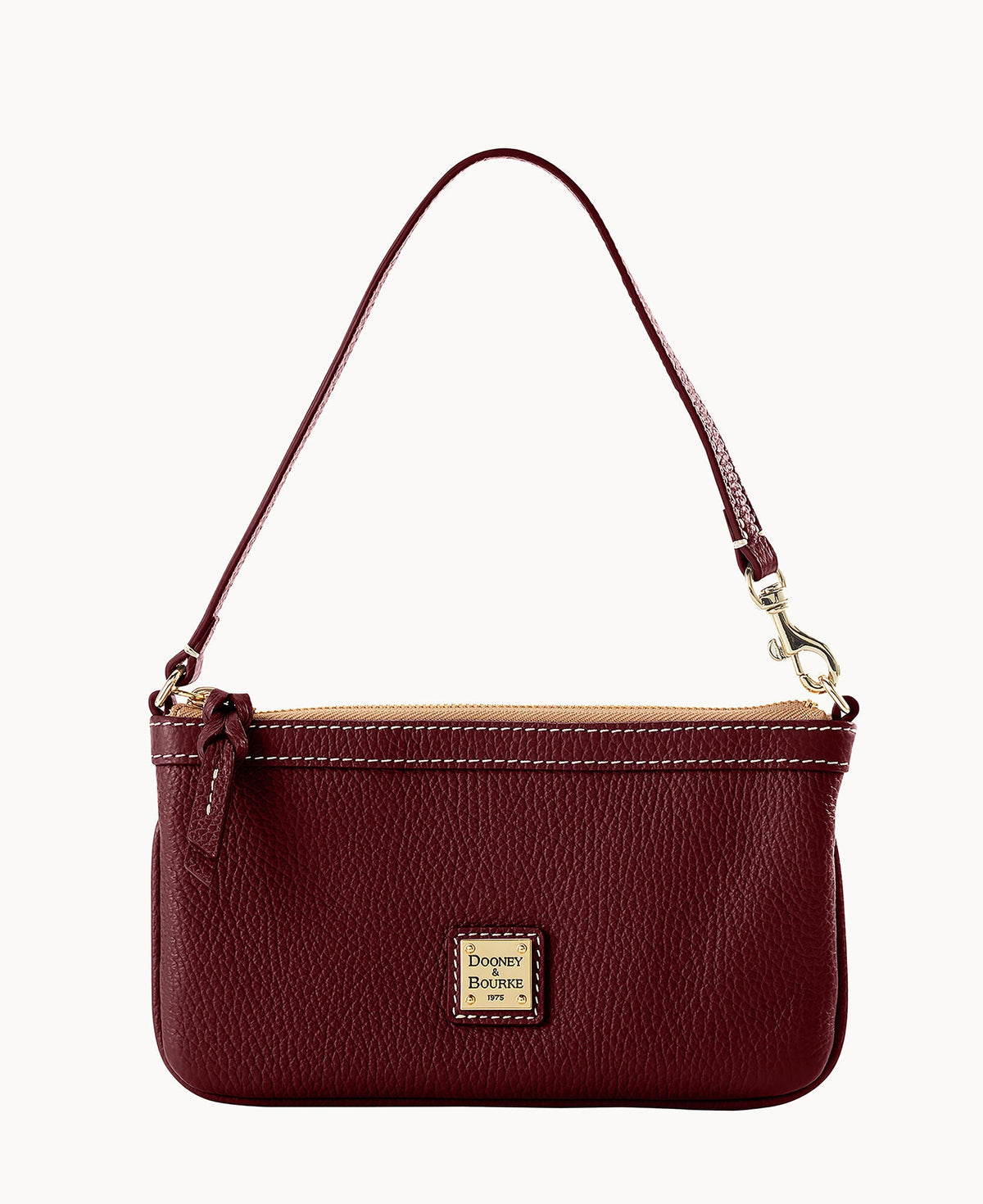 Lucca Leather Large Slim Wristlet - Cranberry