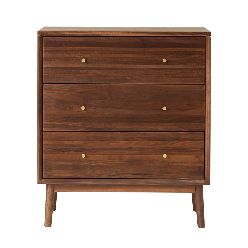 Wright Walnut Chest of 3 Drawers - Image 11
