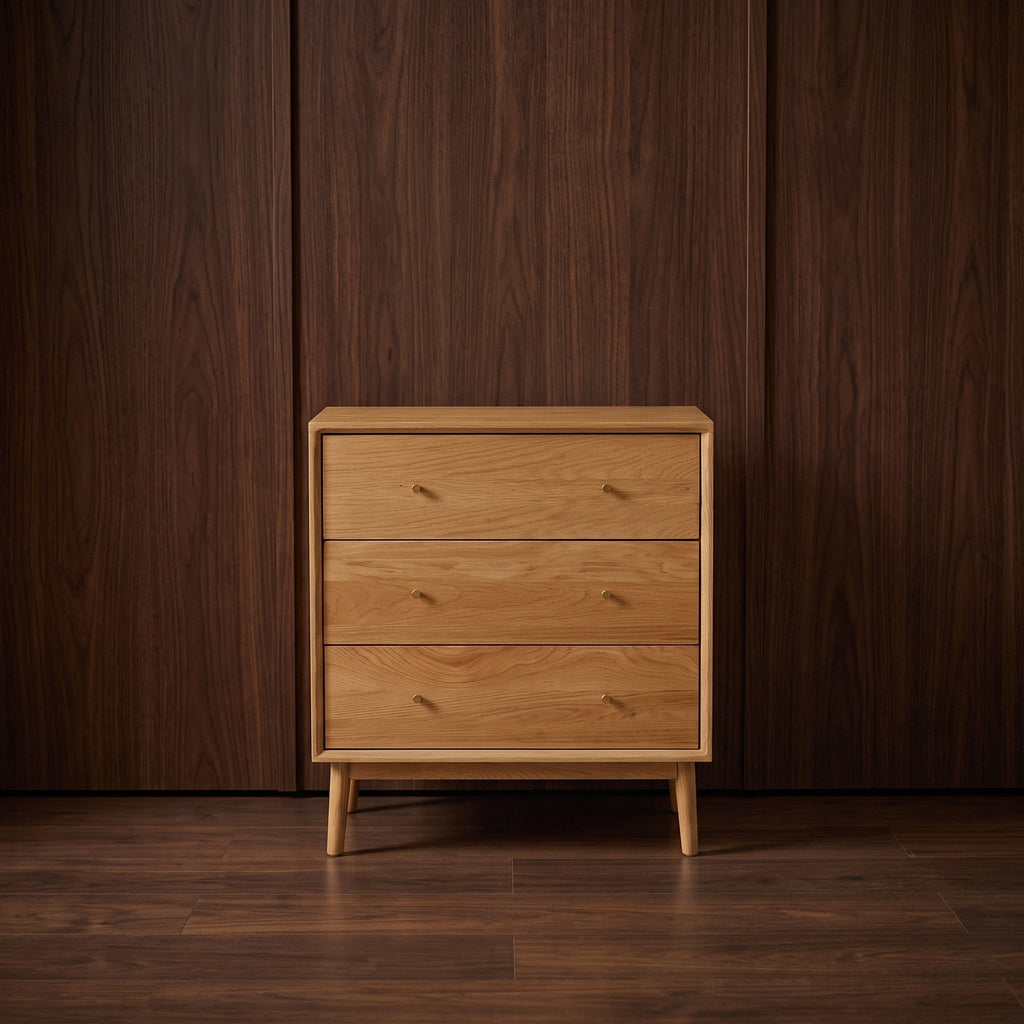 Wright Oak Chest of 3 Drawers - Image 5
