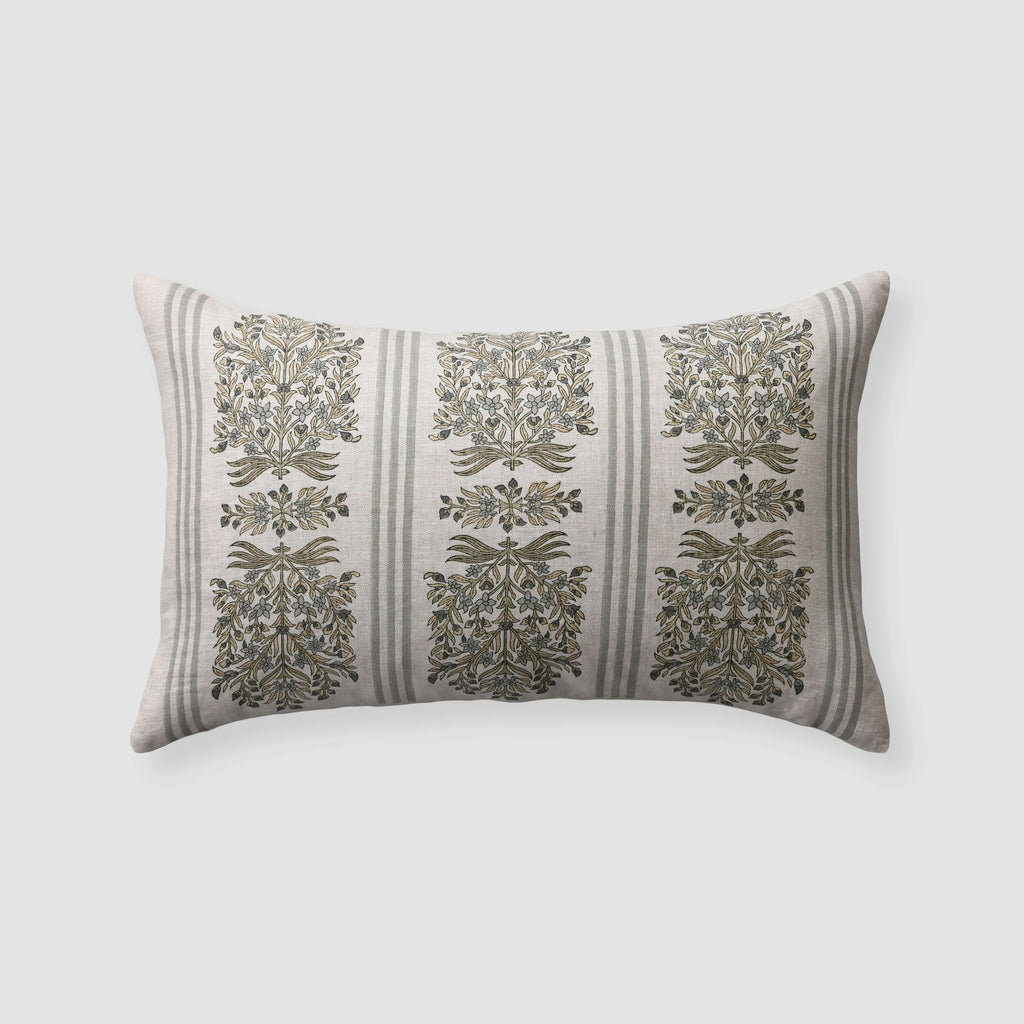 Zara Block Print Lumbar Pillow