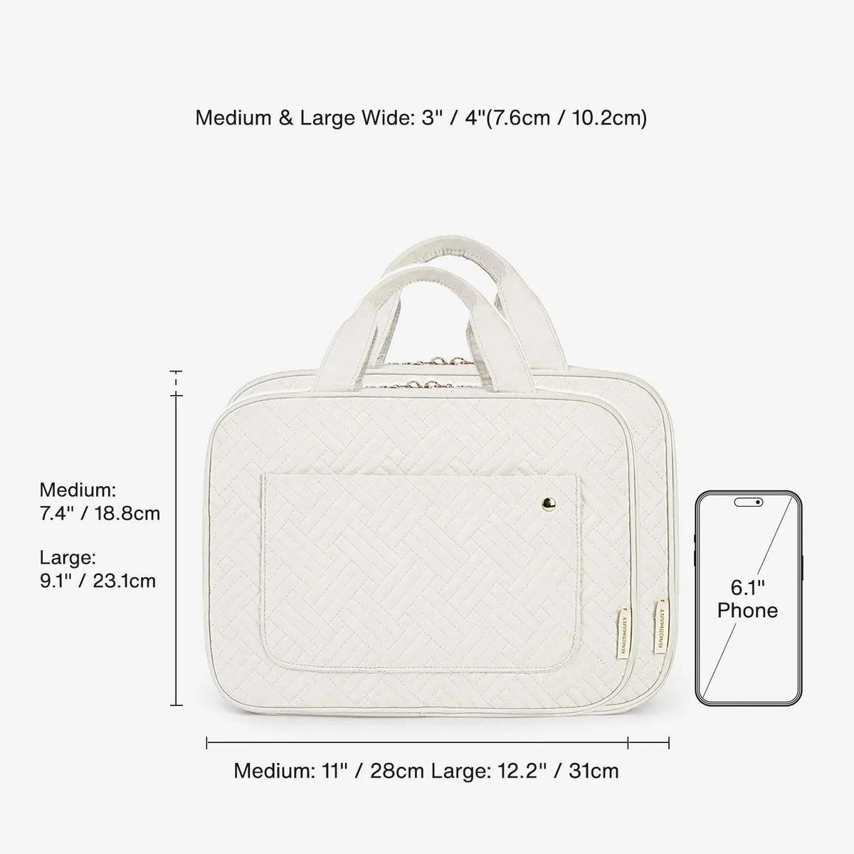 Bonchemin Beige The Space Saver Toiletry Bag - Image 7