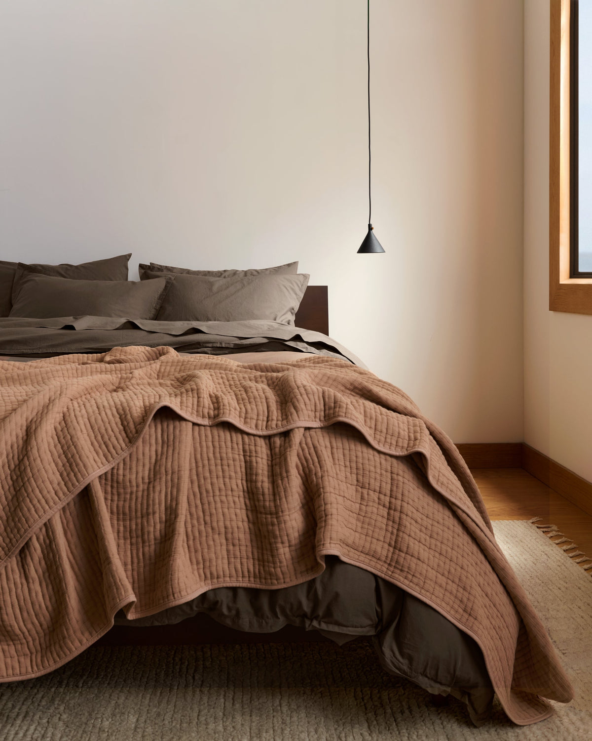 Percale Sheet Set - Warm Grey TW/XL - Image 5