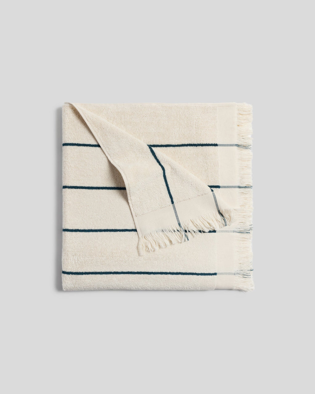Bayside Beach Towel - FINAL SALE (Natural with Peacock)