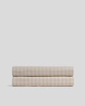 Brushed Cotton Fitted Sheet (Bone Check)