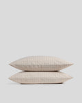 Brushed Cotton Pillowcase Set (Bone Check)