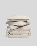 Brushed Cotton Duvet Cover Set - Bone F/Q
