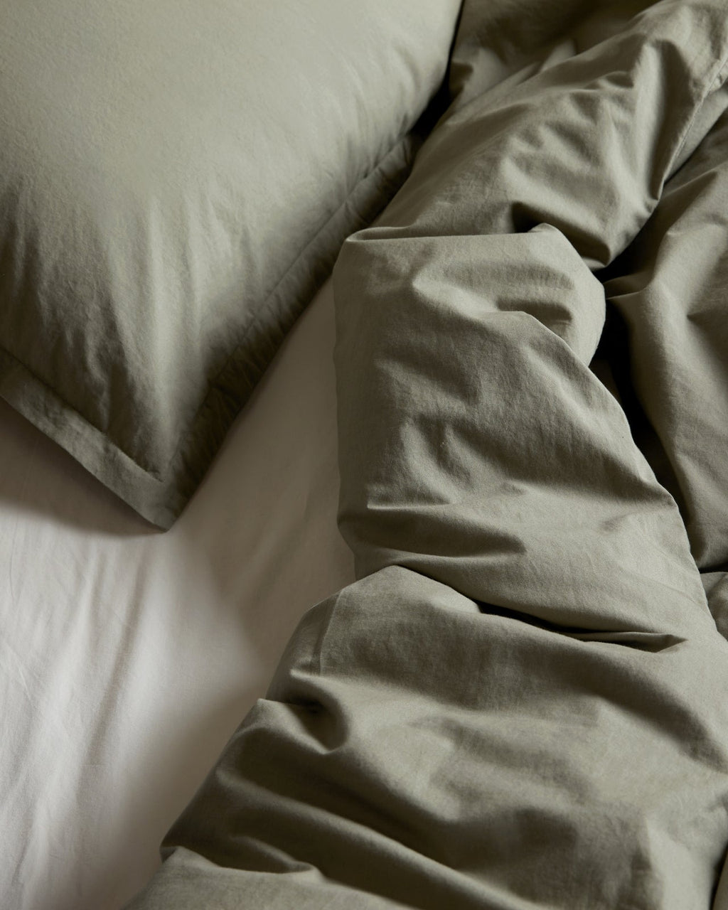 Brushed Cotton Duvet Cover Set - Moss F/Q - Image 2