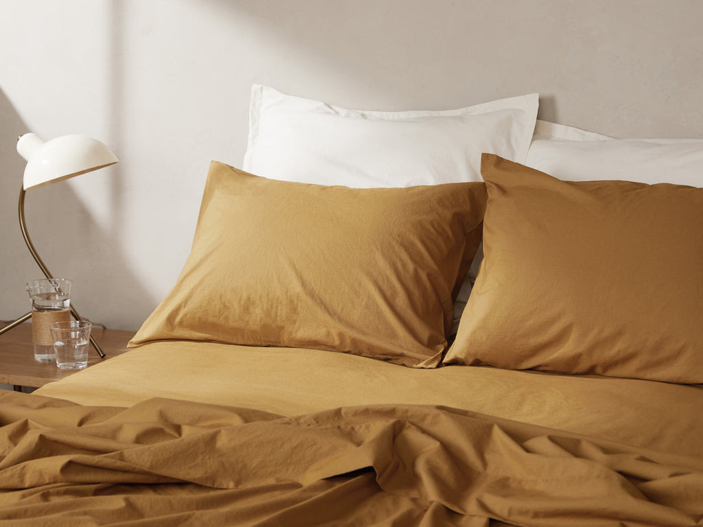 Brushed Cotton Bed Set - FINAL SALE (Ochre) - Image 3