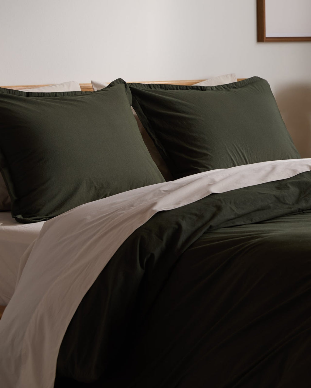 Brushed Cotton Sham Set (Evergreen) - Image 4