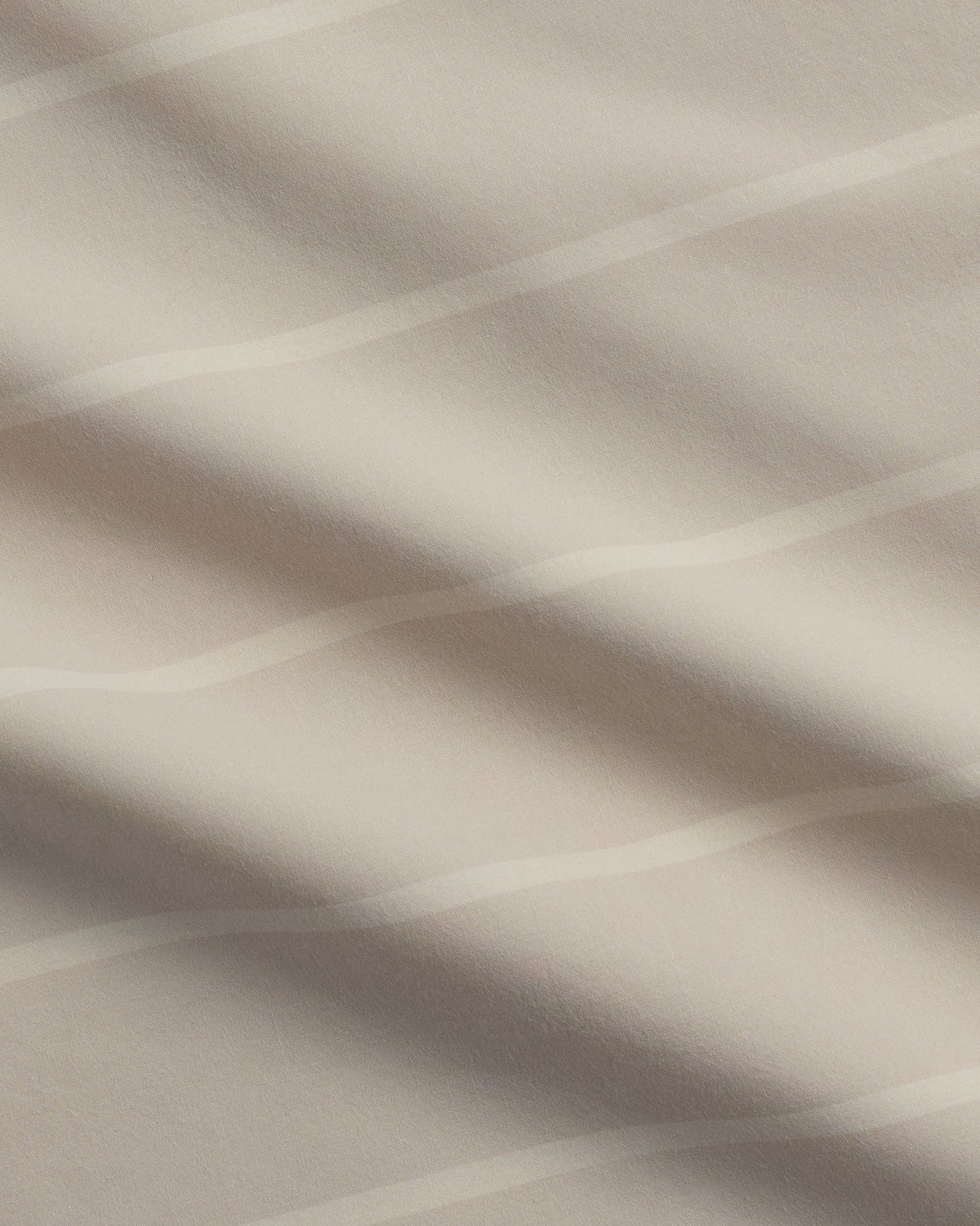 Brushed Cotton Duvet Cover Set - Bone Stripe K/CK - Image 3