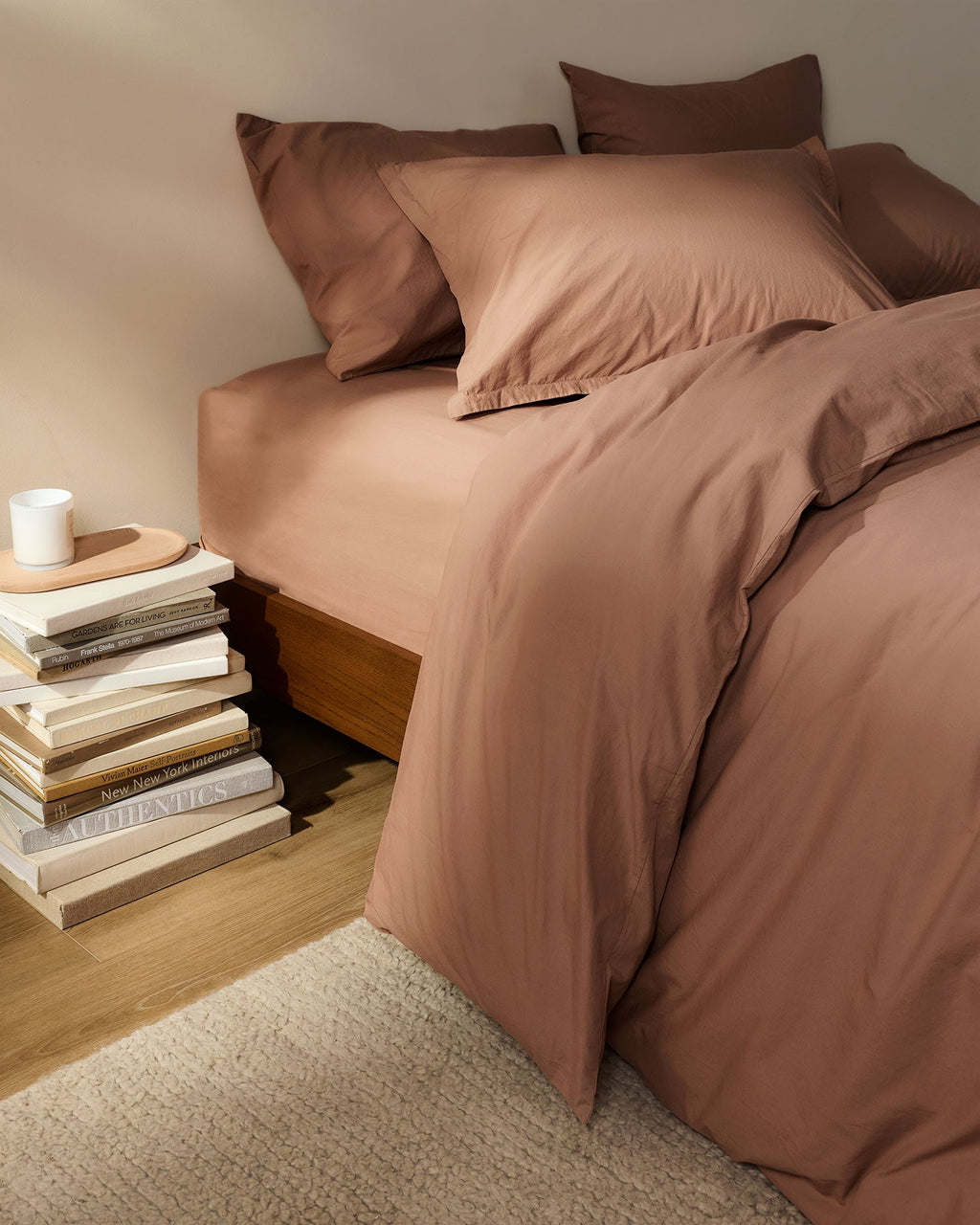 Brushed Cotton Duvet Cover Set - Adobe K/CK - Image 2