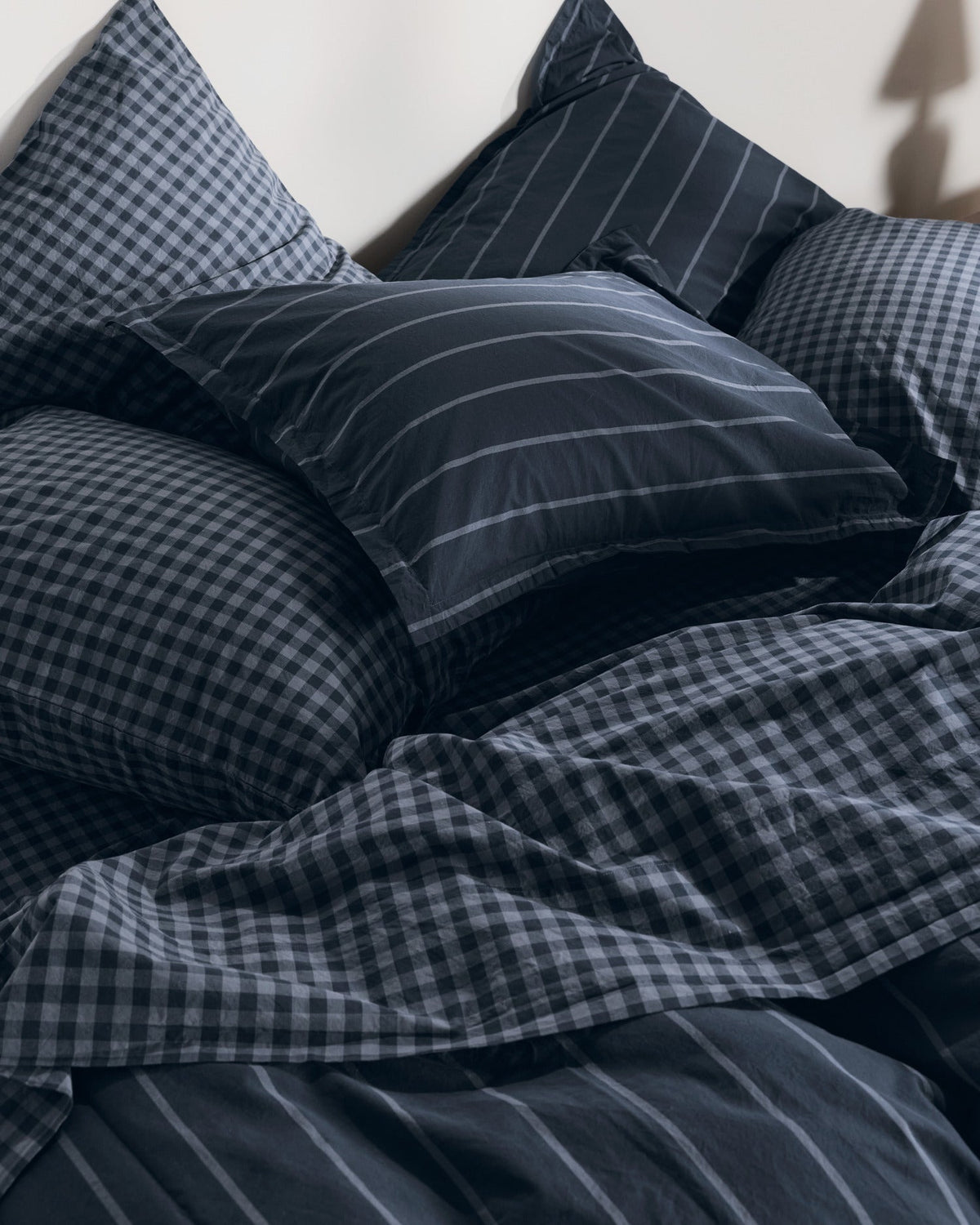 Brushed Cotton Sheet Set - Dusk Check K/CK - Image 4