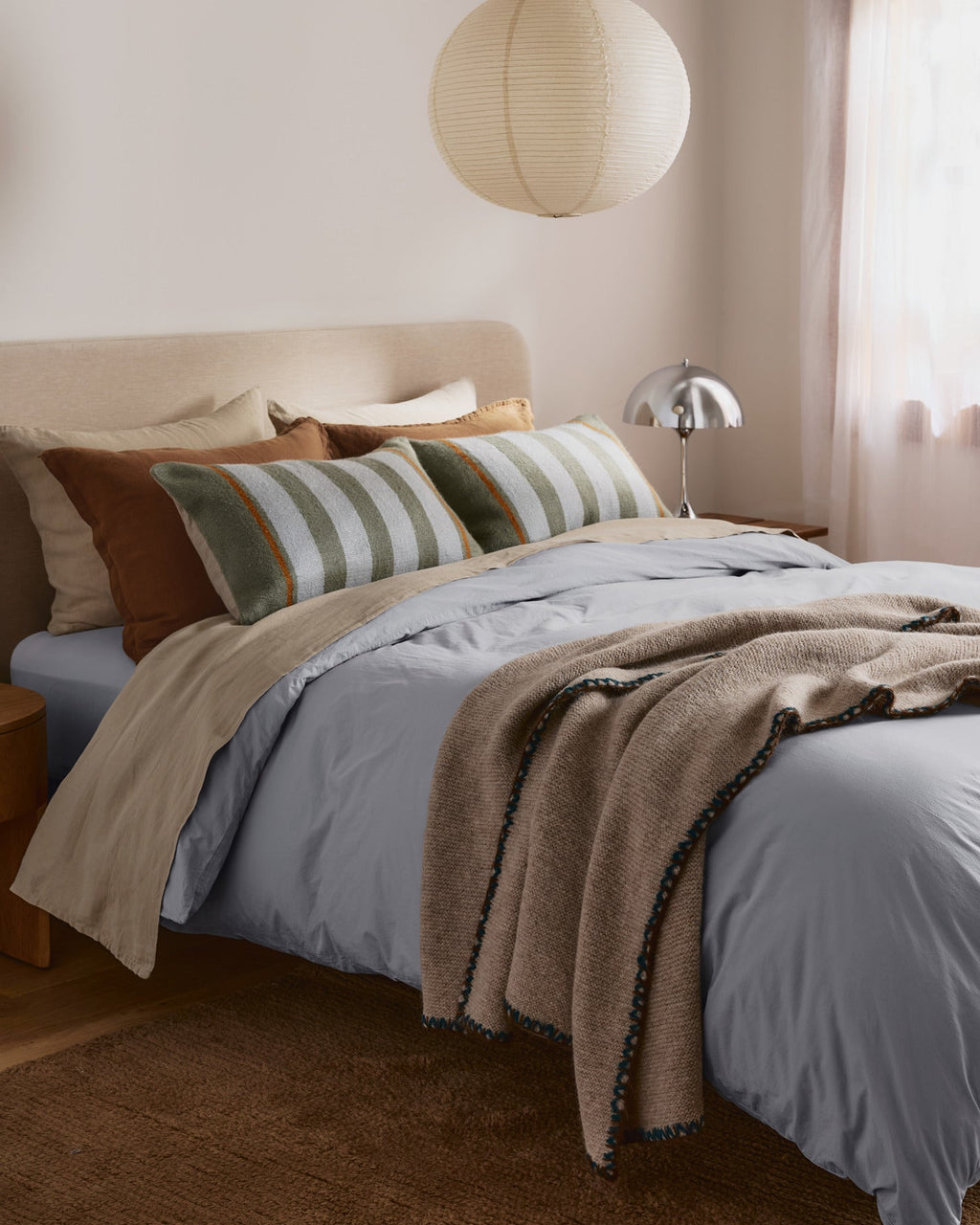 Brushed Cotton Euro Sham (Sky) - Image 2