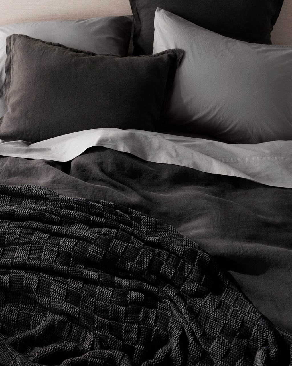 Linen Duvet Cover Set - Onyx K/CK - Image 5