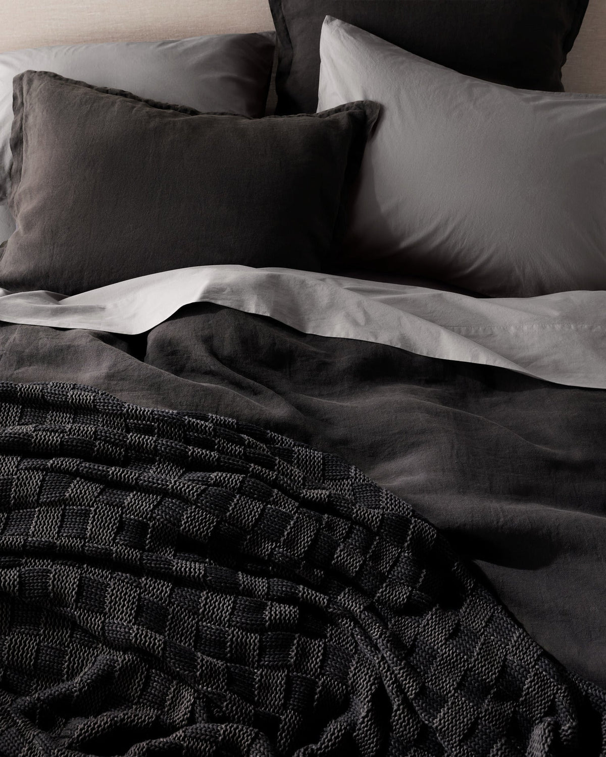 Linen Duvet Cover Set - Onyx K/CK - Image 5