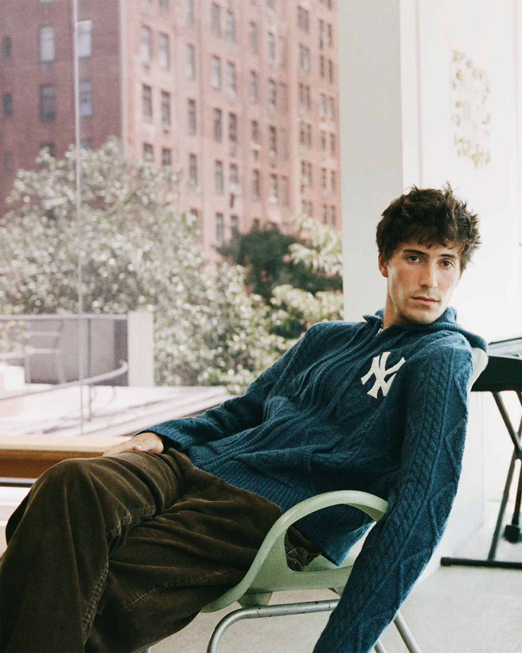 Yankees Cable Knit Hoodie - Image 4