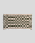 Organic Checkered Bath Rug (Natural and Thyme)