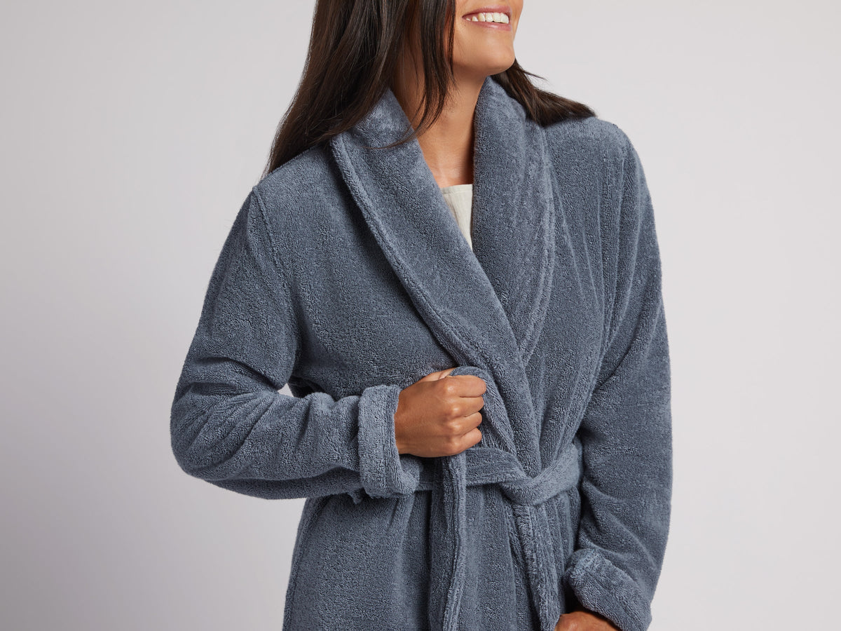 Classic Turkish Cotton Robe - FINAL SALE (Dusk) - Image 2