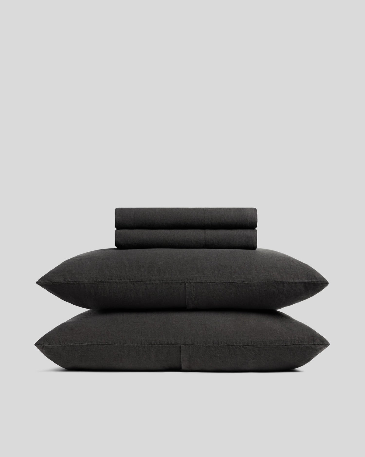 Linen Sheet Set - Onyx K/CK