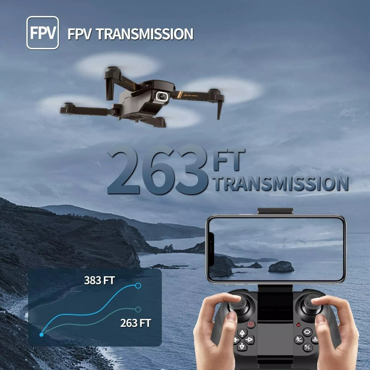 4DRC V4 Foldable Mini Drone with 4K/1080P HD Camera - Image 4