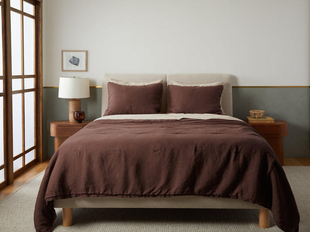 Everyday Linen Quilt - FINAL SALE (Raisin) - Image 2