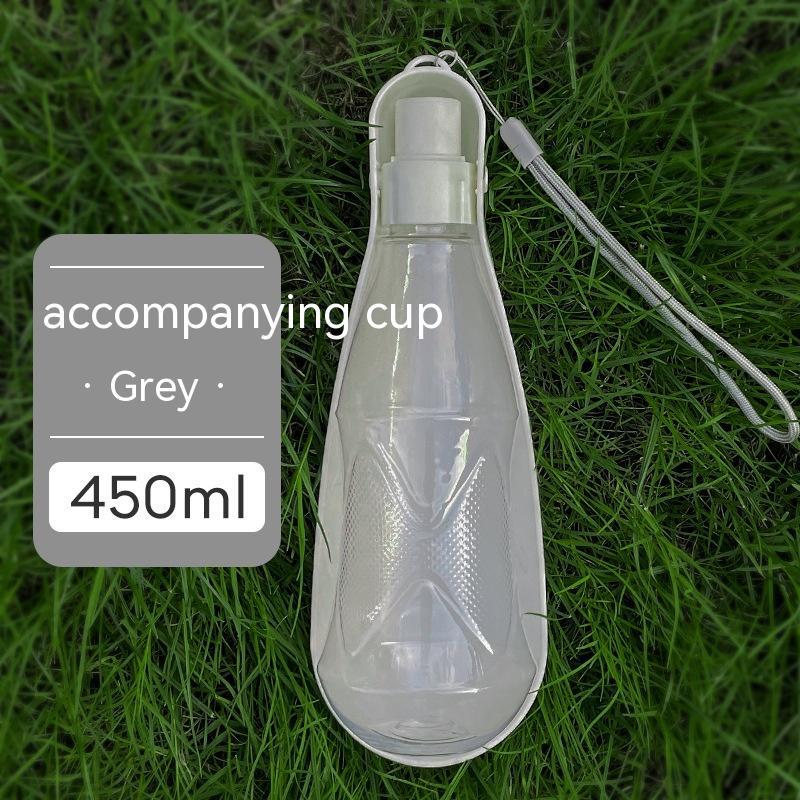 Portable Folding Pet Water Bottle - Gray 450ml