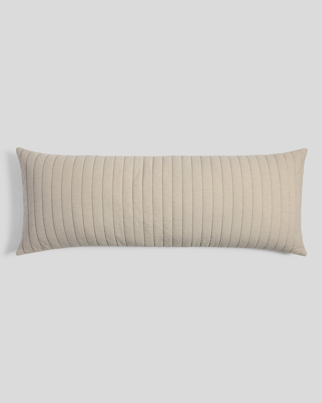 Garment Dyed Channel Body Pillow Cover - FINAL SALE (Bone)