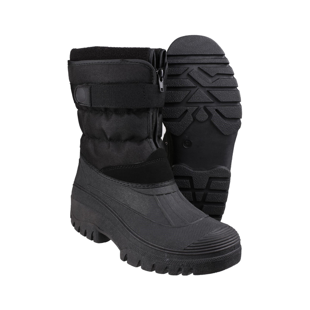 Cotswold Chase Mens Winter Boots - Black - Image 3